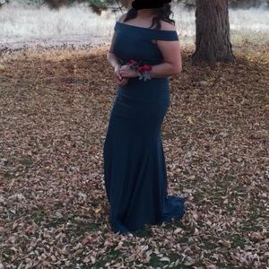 Dark Emerald Green Prom Dress